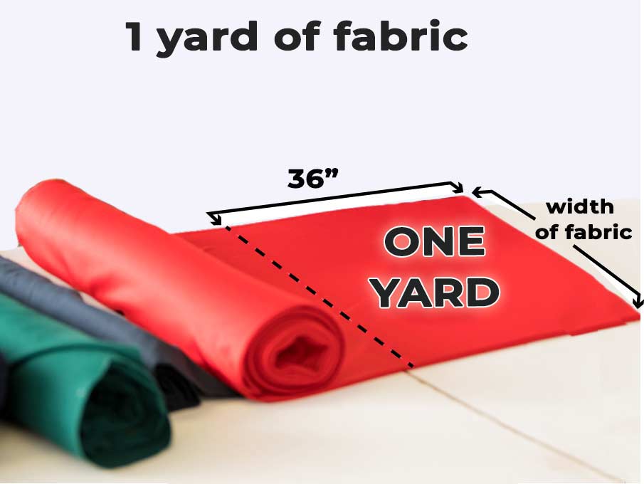 1 yard of fabric dimensions
