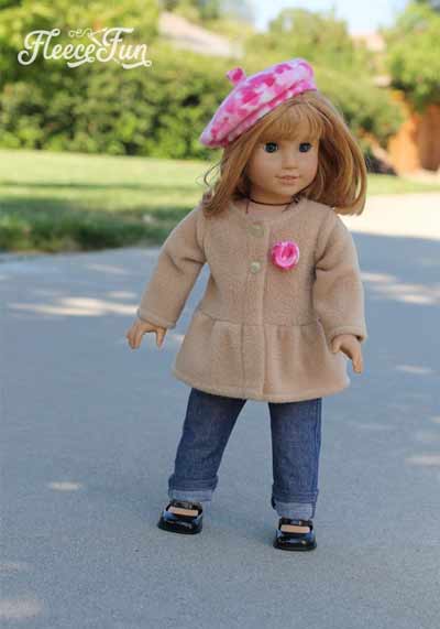 Felt peplum coat and hat