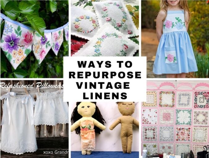 ways to repurpose vintage linens