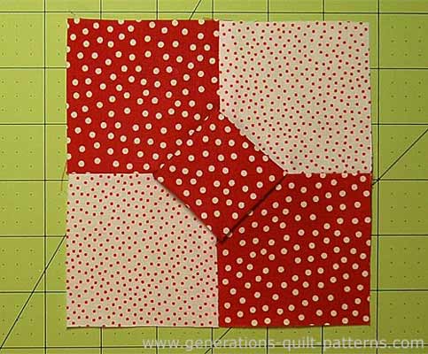 12” bow tie quilt block