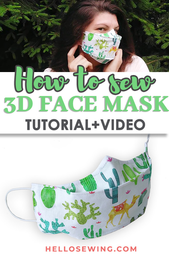 Download 3d Face Mask Diy How To Make A Simple 3d Mask At Home Hello Sewing