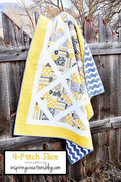 4-Patch Slice Free Quilt Pattern and Tutorial