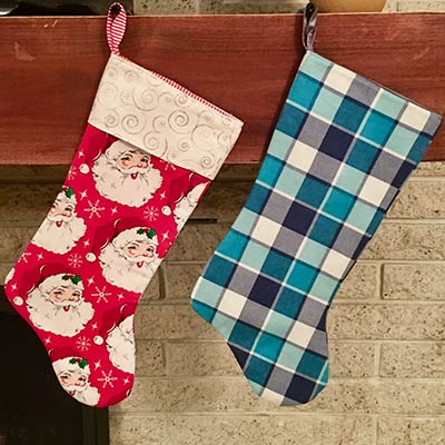 simple handmade Christmas stockings