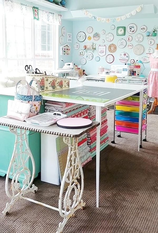 Vintage sewing room studio