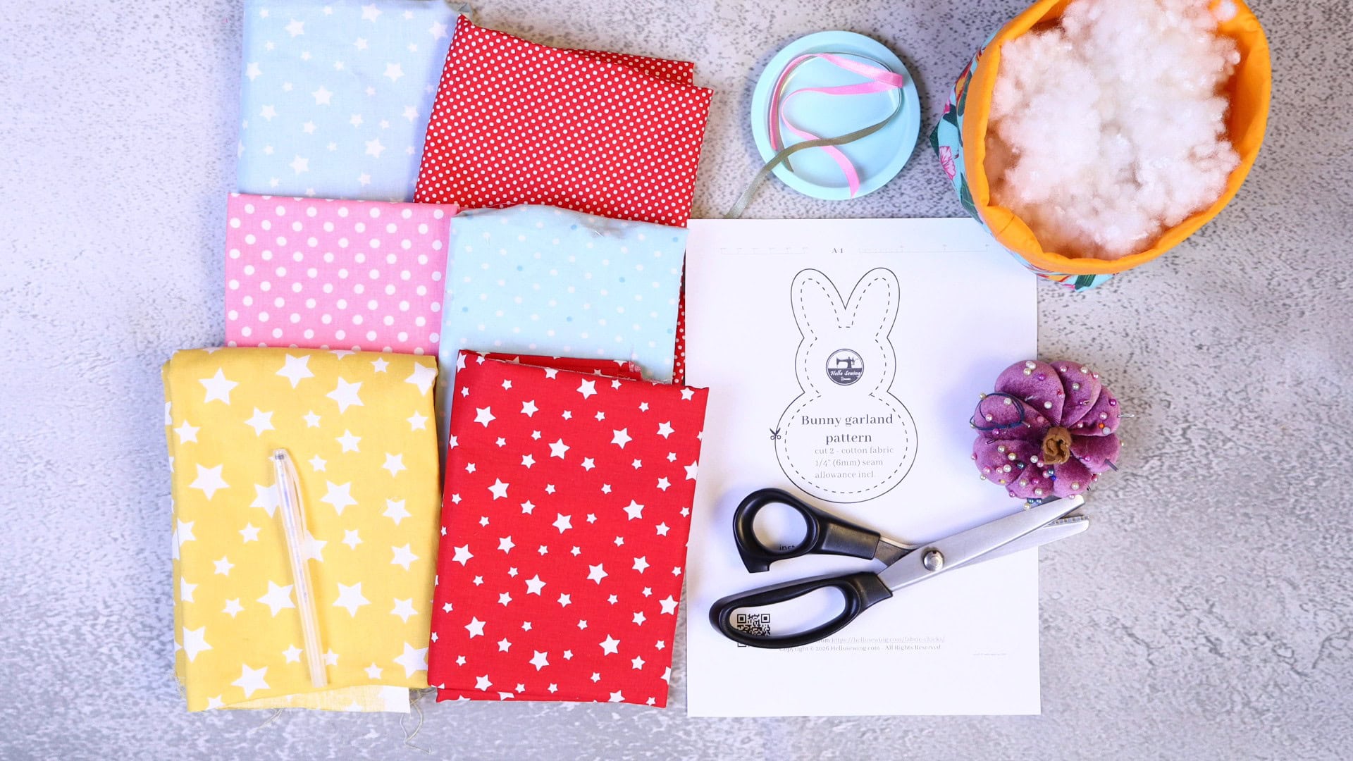 DIY Bunny Garland / Easter Bunnies Garland ⋆ Hello Sewing