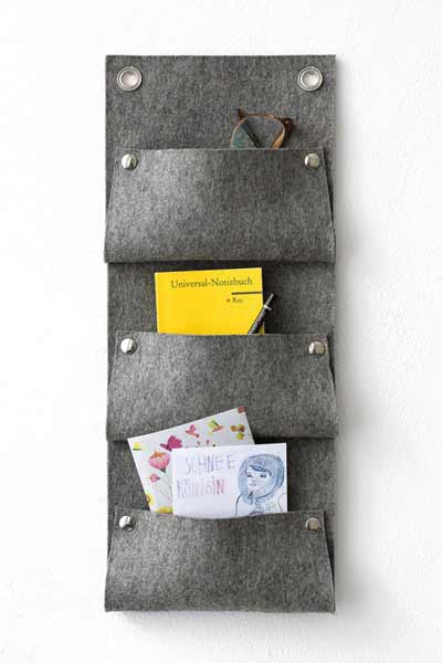 Felt wall pocket organizer