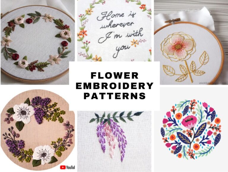 25+ Stunning Flower Embroidery Patterns to Welcome Spring