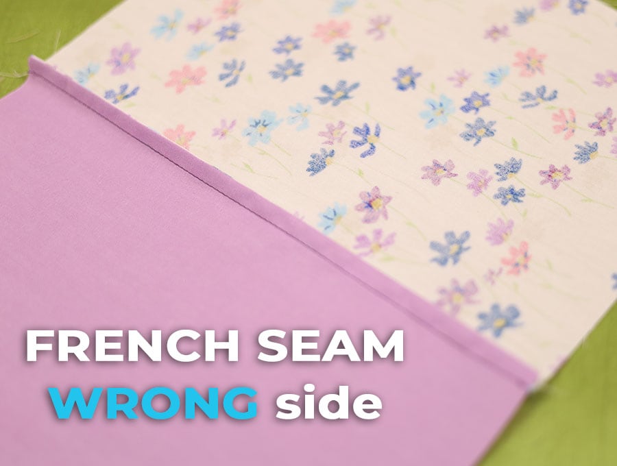 wrong side of french seam