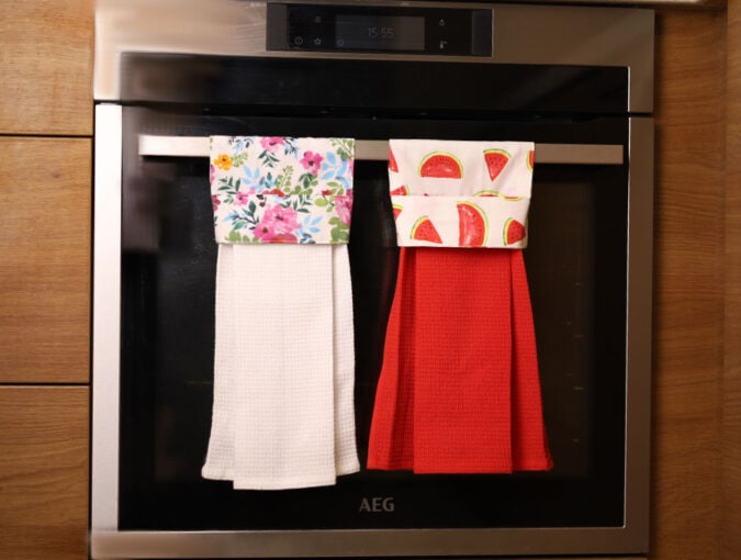 diy hanging tea towels