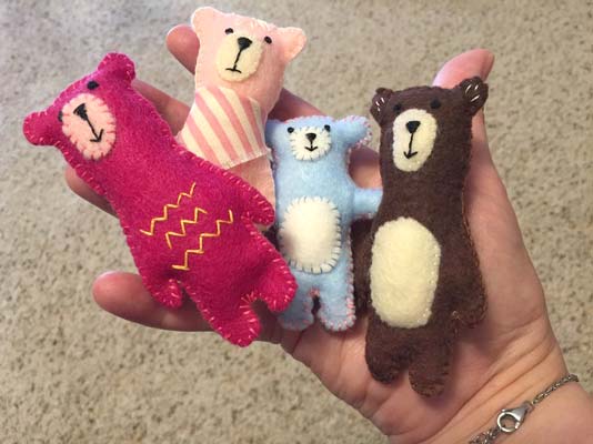 homemade felt animal patterns