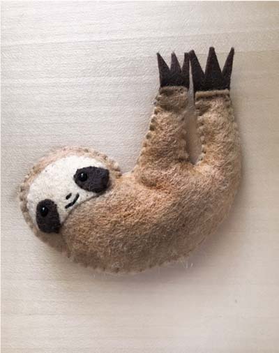 free felt pocket sloth pattern