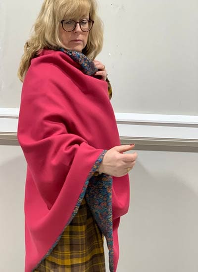 Asymmetric poncho pattern