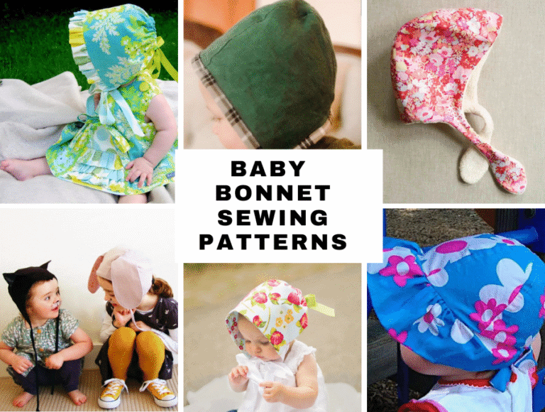 Baby Bonnet Sewing Patterns // Free Classic, Brimmed or Ruffled Bonnet