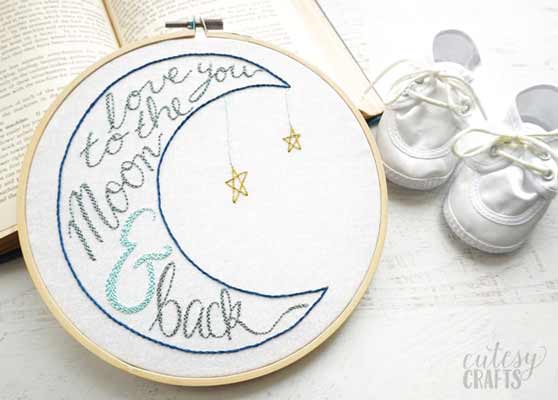 Baby embroidery pattern