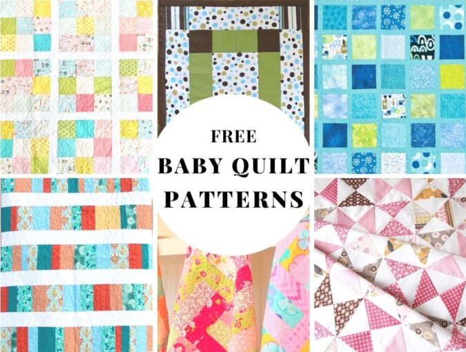 unique pattern bright colors on white Sweet Baby Quilt machine quilted