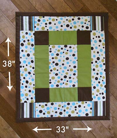 Gender Neutral Rainbow Themed Patchwork Baby Quilt