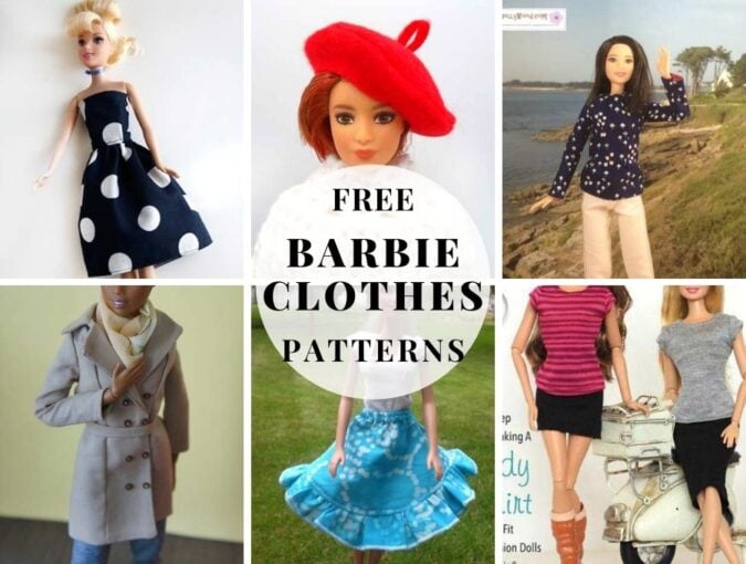 5 COOL DIY BARBIE CLOTHES with 3 Fabrics ~ How To Make Doll