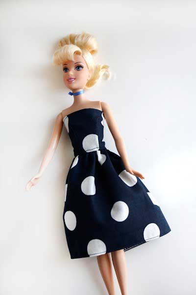 dress pattern for barbie doll