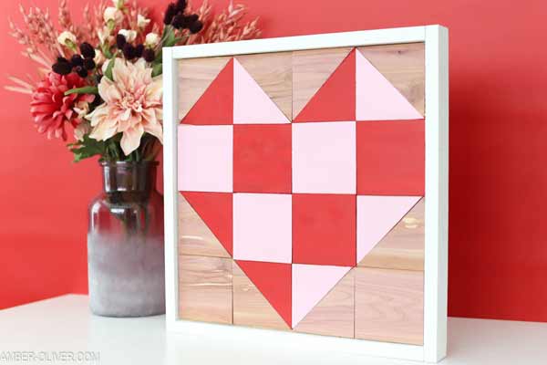 Heart barn quilt