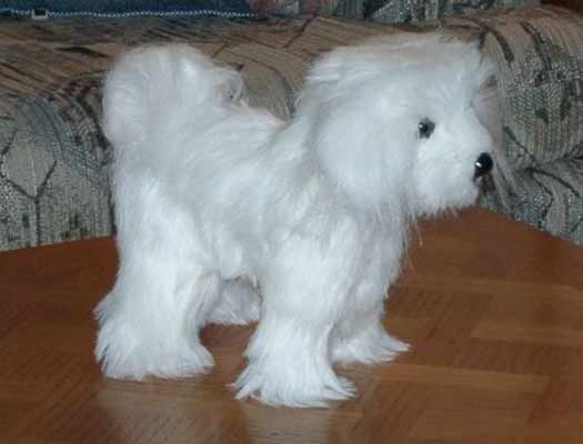 Basic stuffed standing dog plushie