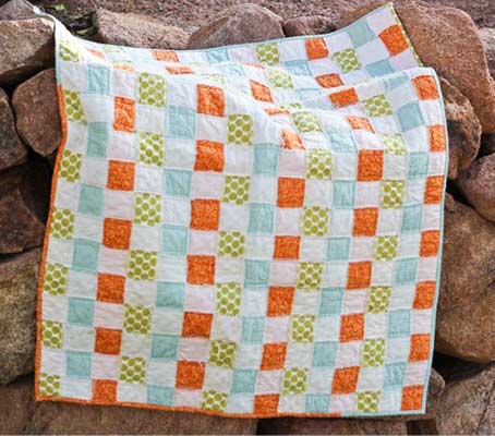 basketweave rag quilt