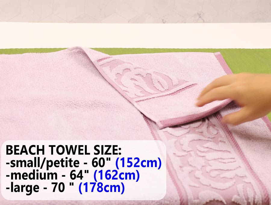 beach towel size to make a cover up