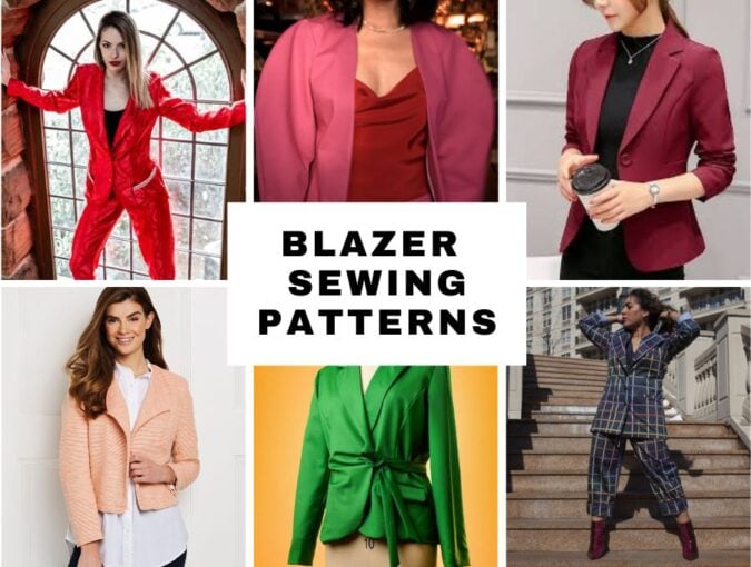 Sewing Pattern for Womens Jacket and Pants, Blazer Jacket, Flared