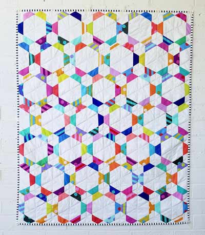 Bon-bon EPP hexagon quilt