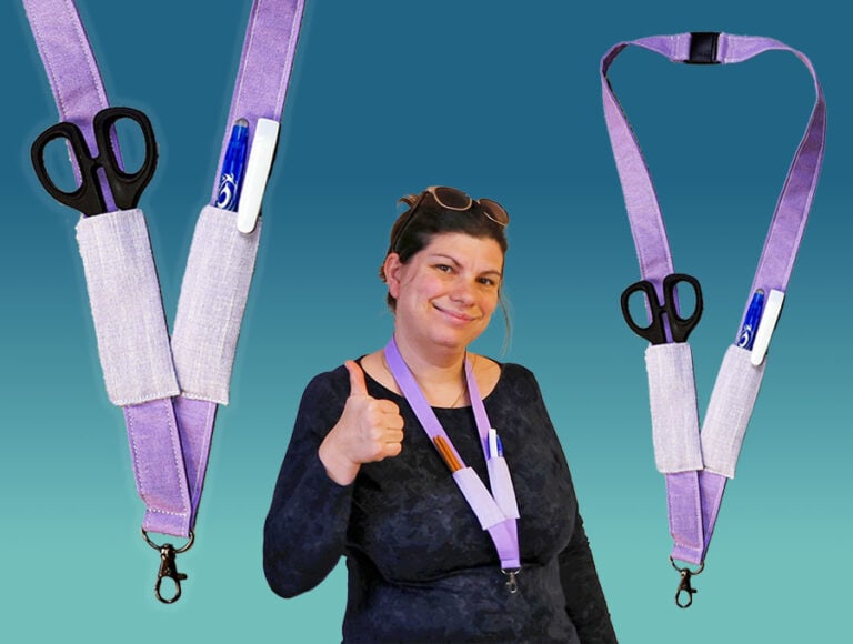 Breakaway Lanyard with Pockets // Lanyard with Twin Pockets and Breakaway Safety Claps