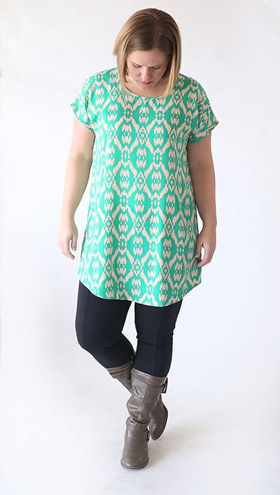 breezy tunic with short sleeves