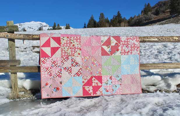 4-at-a-Time Half Square Triangles & a Broken Dishes Quilt Block