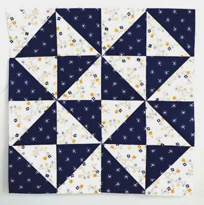 8 at a time broken dishes quilt block