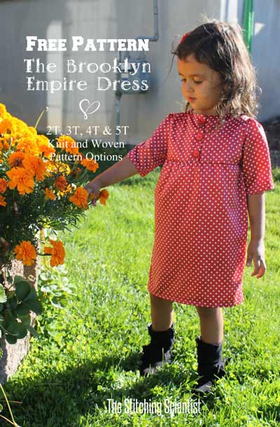 Empire waist dress for girls