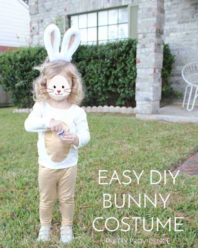 Super easy no sew bunny costume for kids