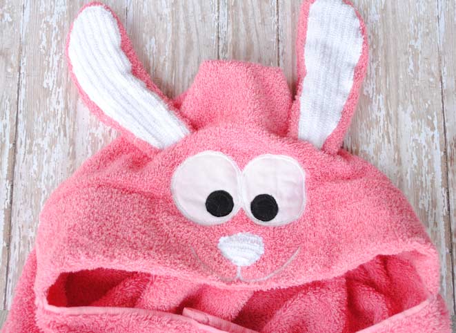 bunny hooded towel
