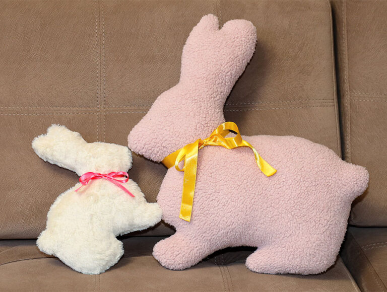 How to Sew a Bunny Pillow or Bunny Soft Toy // Bunny cushion sewing pattern