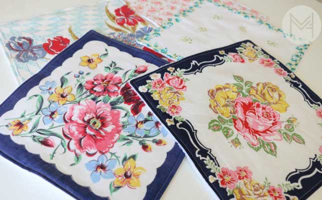 Vintage napkins burp cloths