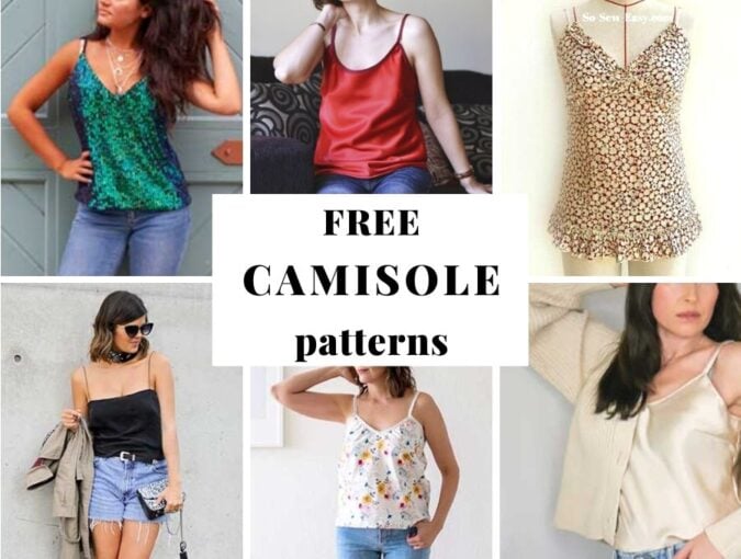 Scoop Neck Cami Top PDF Sewing Pattern Slip Shirt with