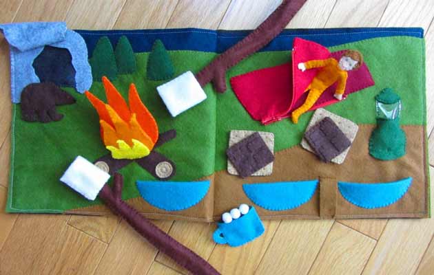 Felt squares for quiet book making