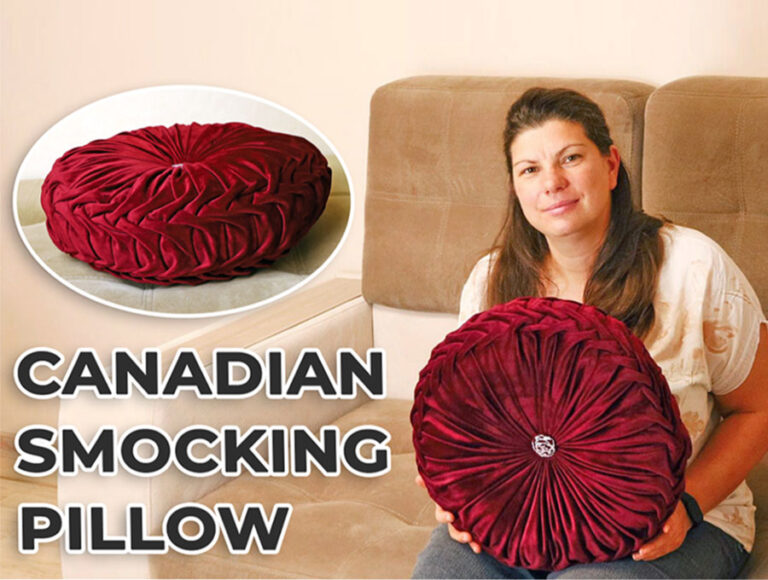 Canadian Smocking Round Pillow Tutorial [VIDEO]