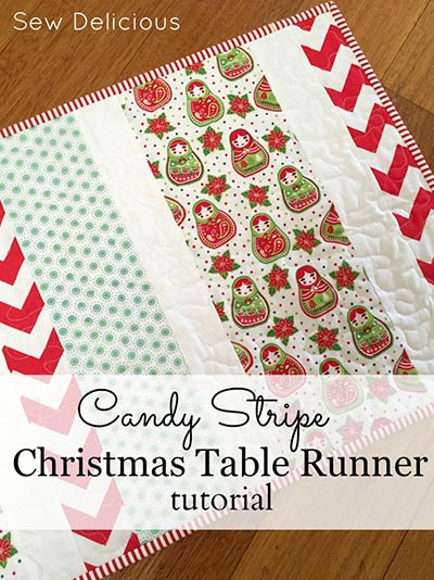 candy stripe table runner pattern