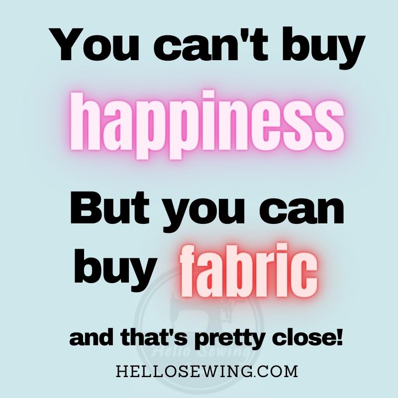 you cant buy happiness - fabric meme