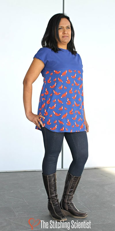 casual color blocked tunic