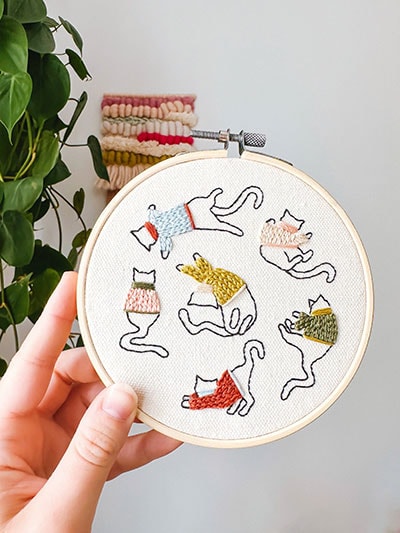 Cats in Sweaters Embroidery