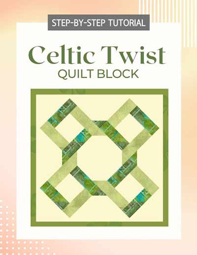 Celtic twist quilt block pattern