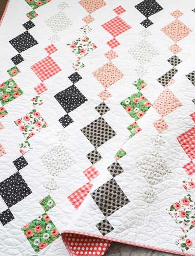 Chandelier diamond quilt PDF pattern