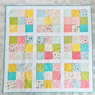 charm squares baby quilt