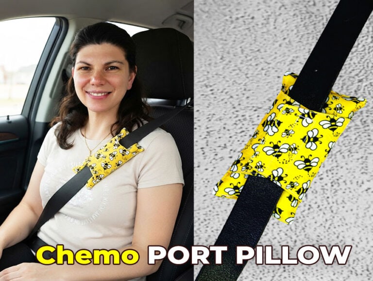 DIY Chemo Port Pillow // Seatbelt Port Pillow with Wings Pattern and VIDEO
