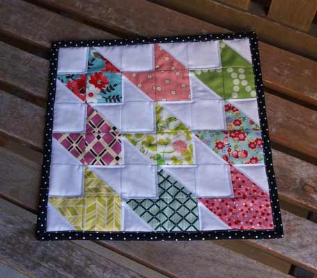 chevron doll quilt