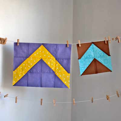 chevron quilt block